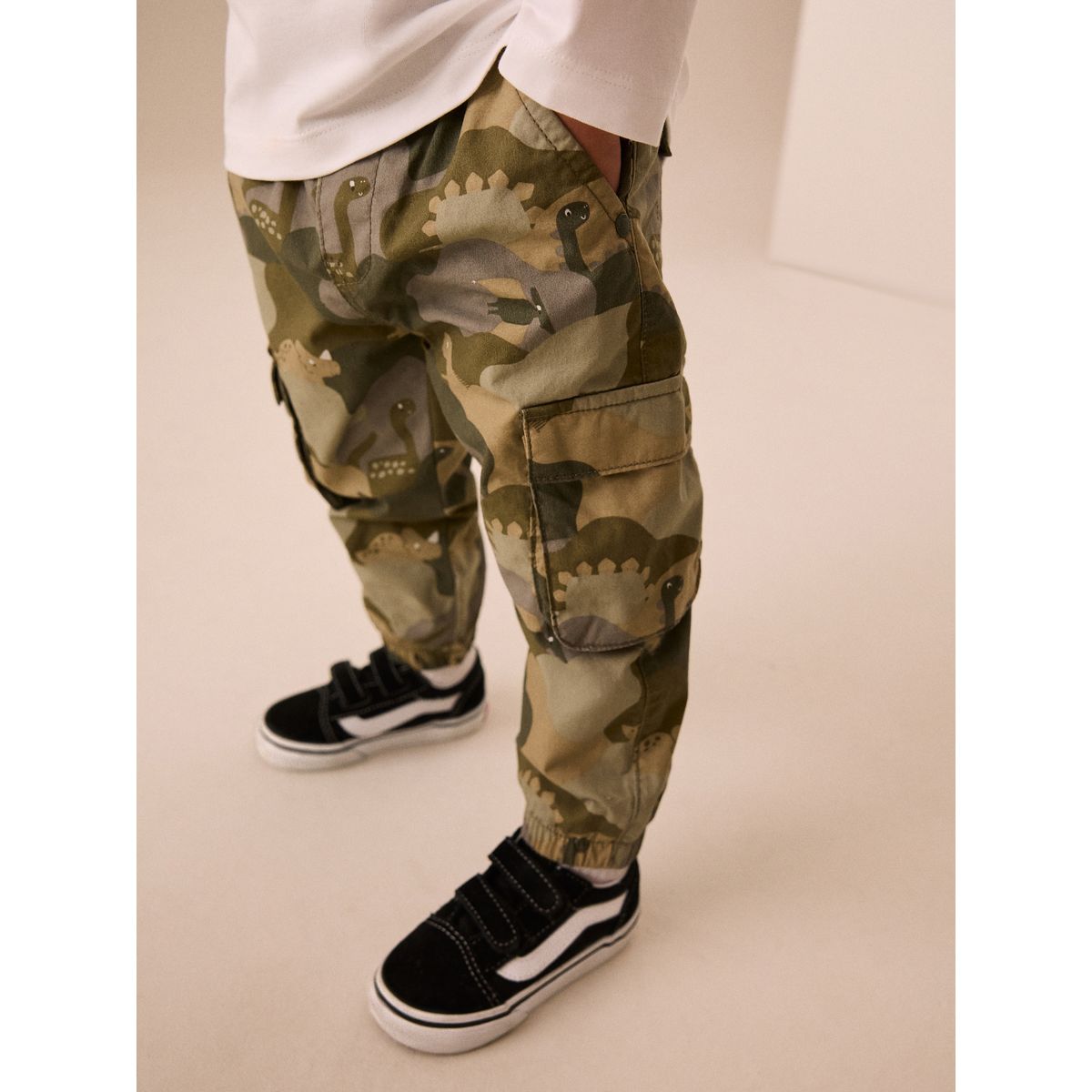 Pantalon cargo doublé camouflage, NEXT