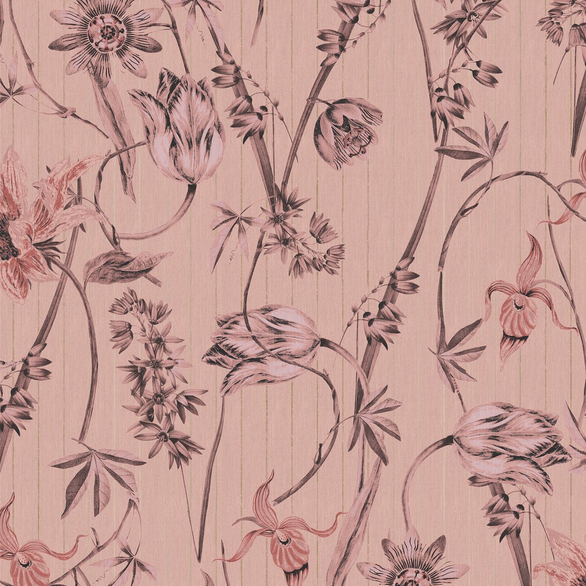 Papier peint Fleurs Nadine rose, SUPERFRESCO EASY
