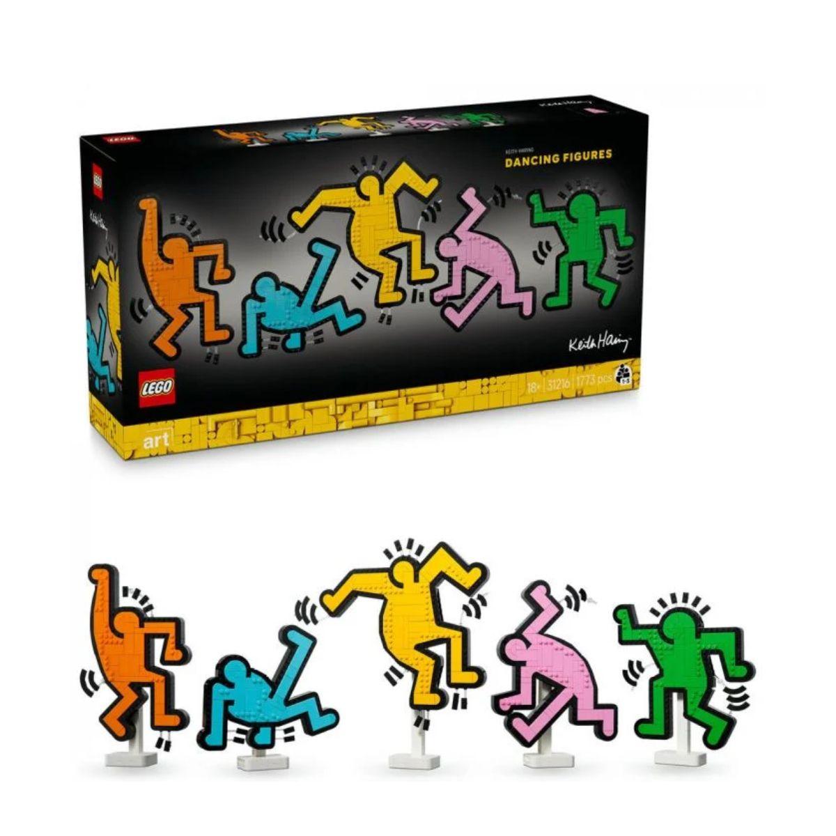 LEGO Art - Keith Haring : Les Figures Dansantes 31216 - Kit de Construction Créatif couleur unique, LEGO