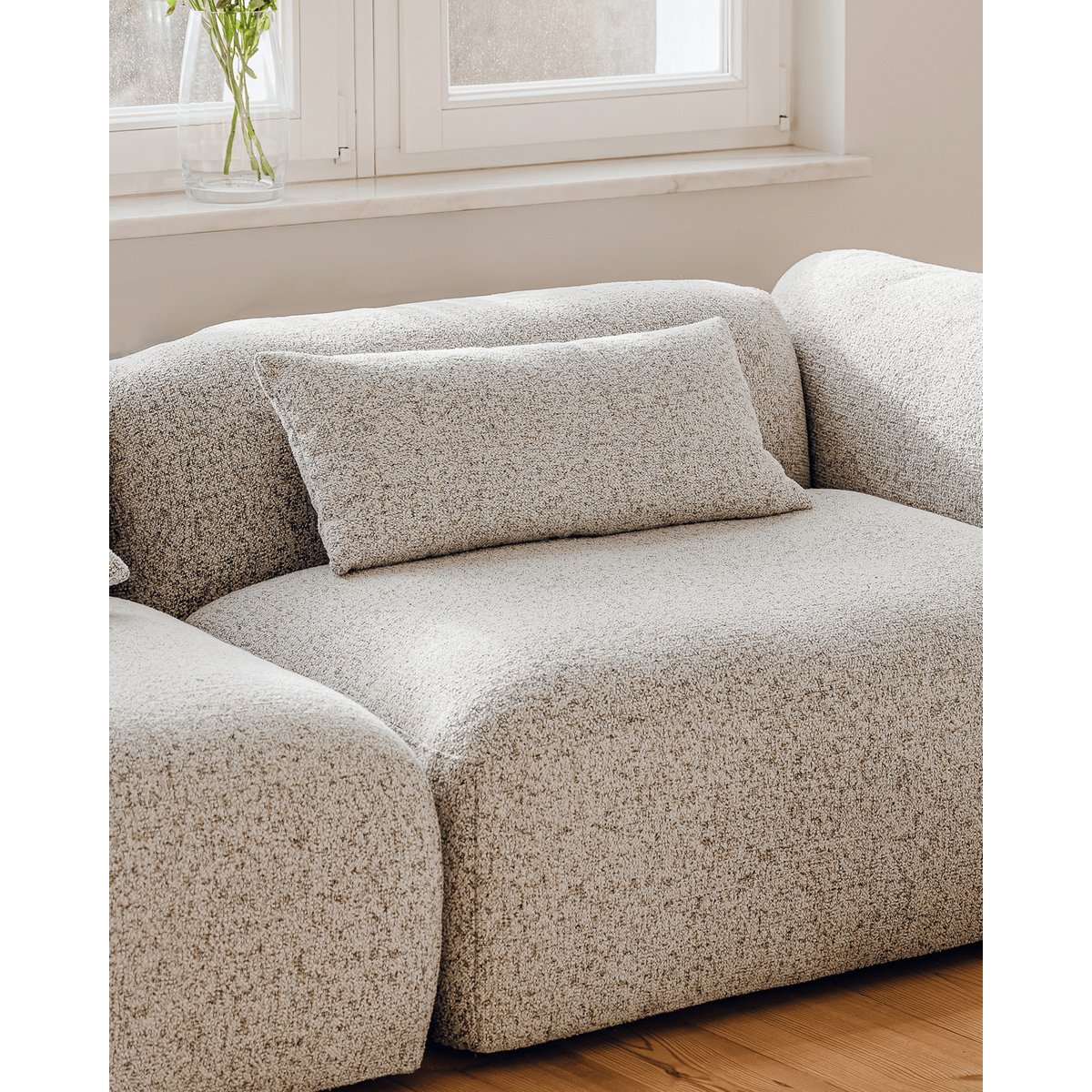 Coussin Yaro lot de 2 clay grey mélange, NOO.MA
