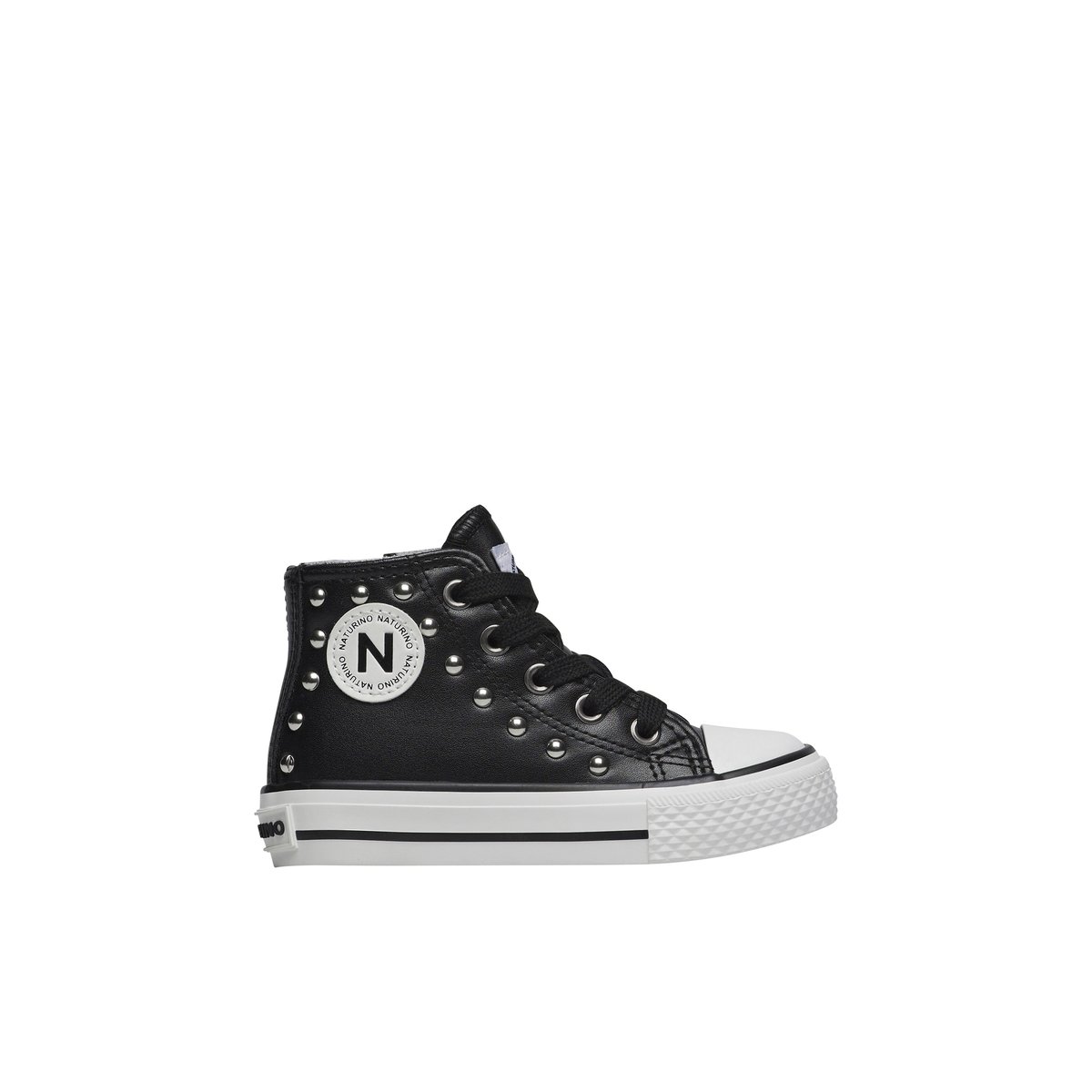 Baskets en cuir avec cloues YLFAS. noir, NATURINO