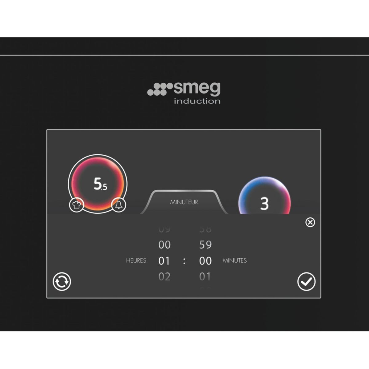 Plaque induction SIA1963D couleur unique, SMEG