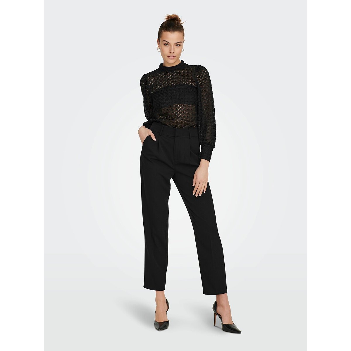Blouse ajourée noir, JDY