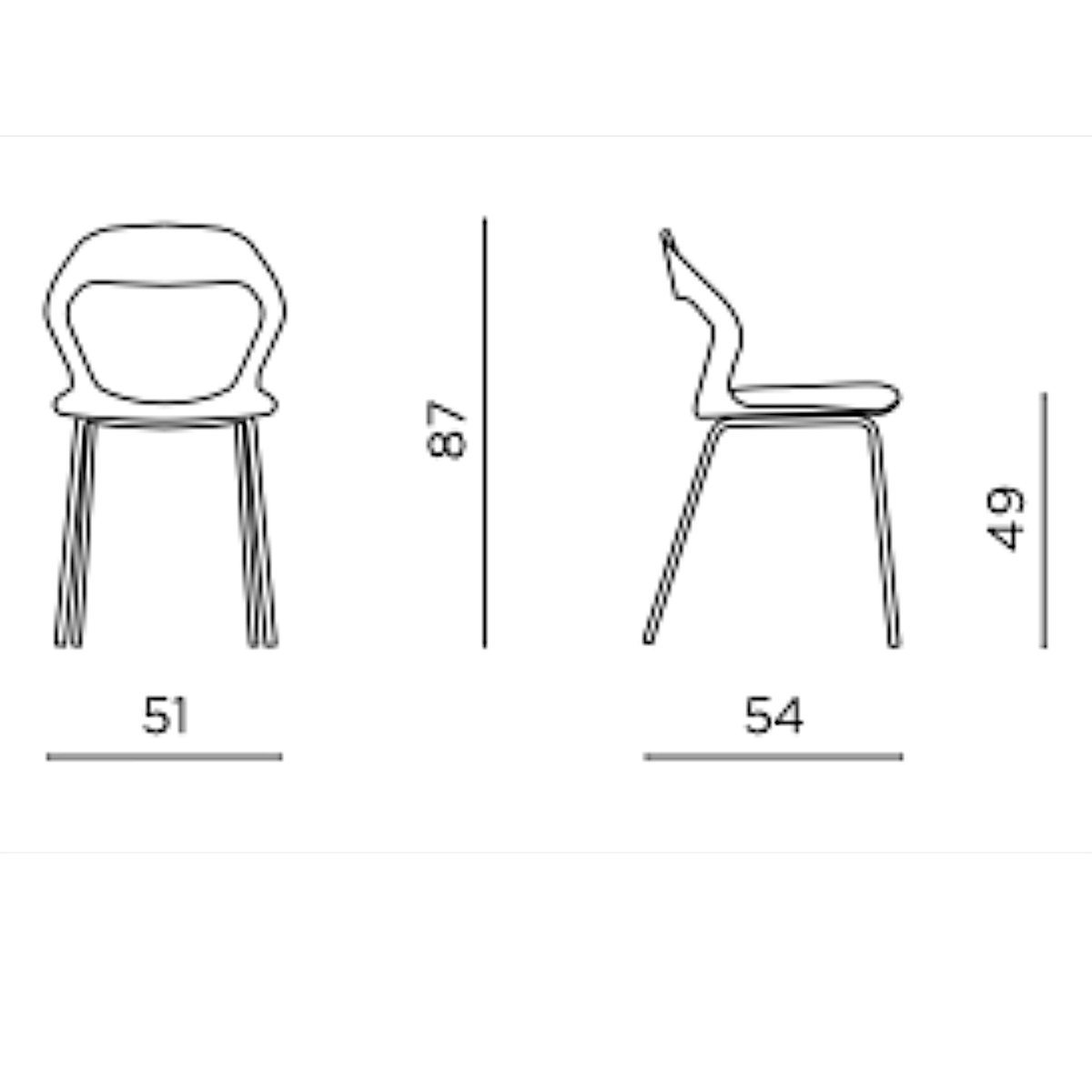 Chaise design en polypropylène (lot de 2) ALBA blanc, PIER IMPORT