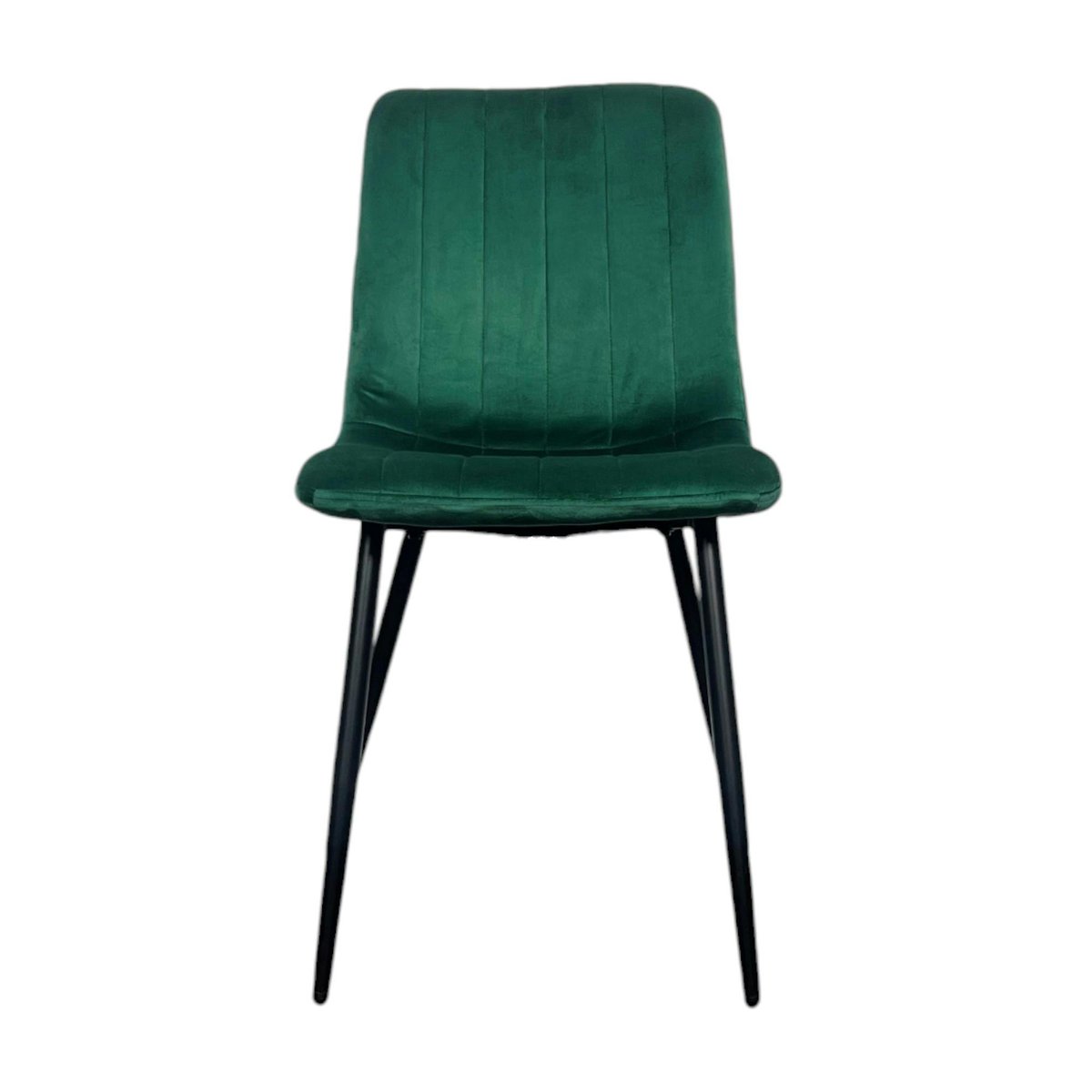 Chaise à rayures velours vert sapin (lot de 2) MALANG vert, PIER IMPORT
