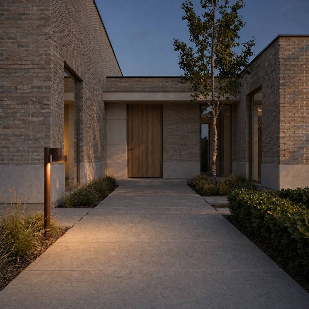 Luminaire extérieur en aluminium moderneLED marron, LUCANDE