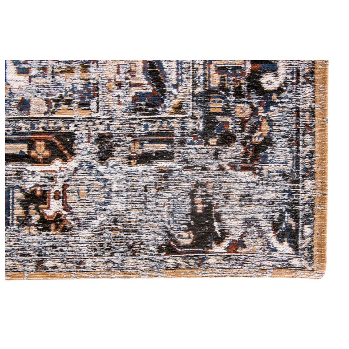 Tapis salon et chambre tissé plat style orient DIVAN bleu, NOVATREND