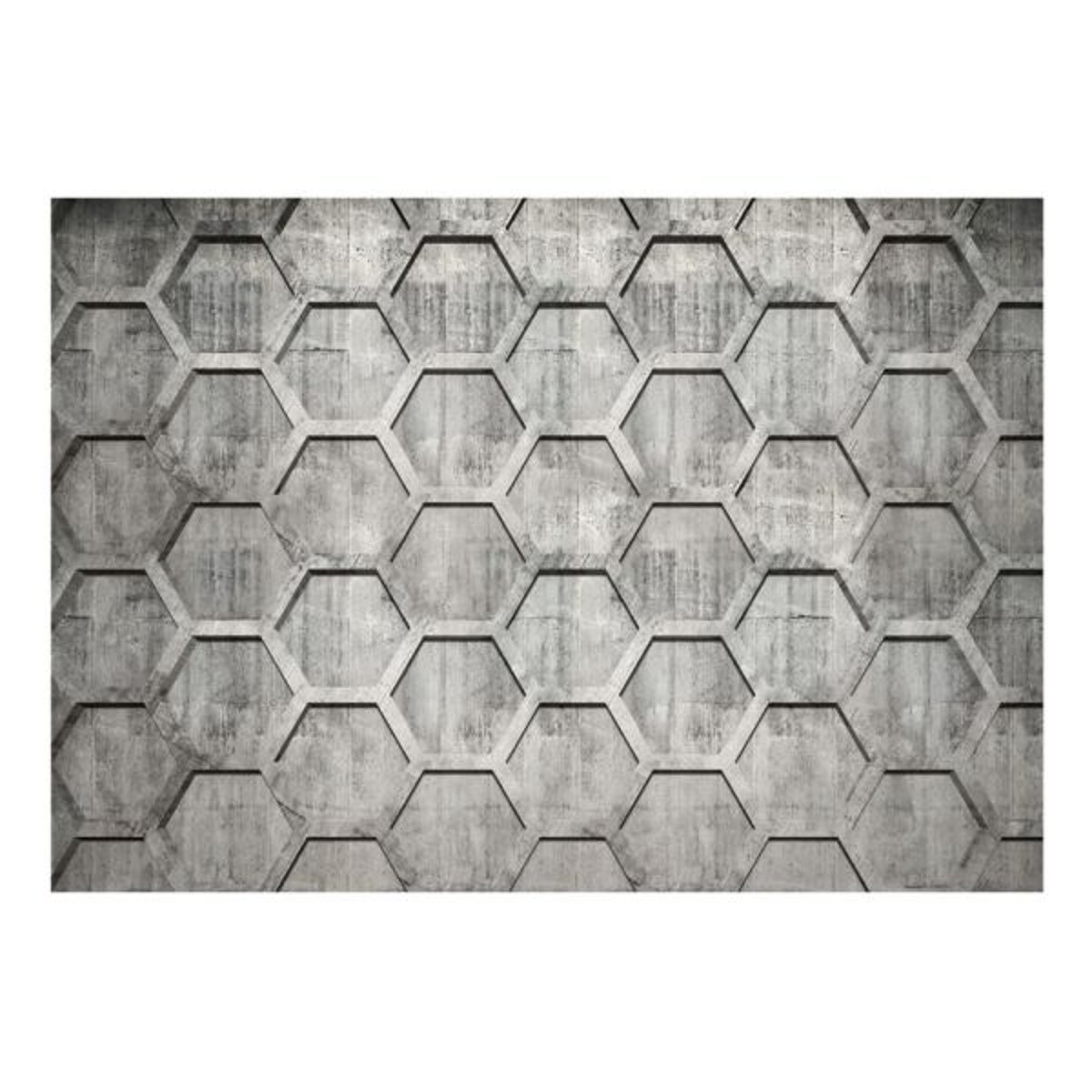 Papier peint intissé panoramique Platinum cubes gris / argent, EDEN