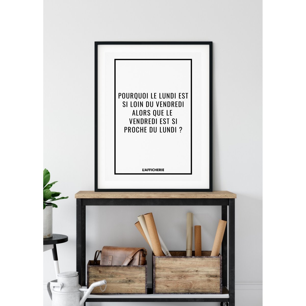 Affiche 'Pourquoi le lundi' blanc, L'AFFICHERIE
