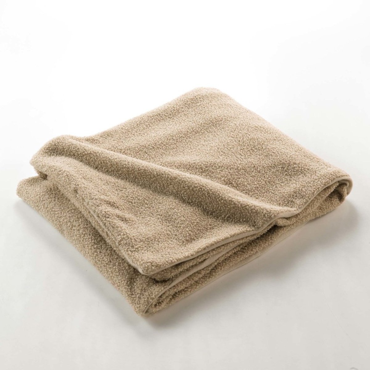 Plaid Xxl 220x240 En Bouclette Coloris Beige beige, DECORATIE