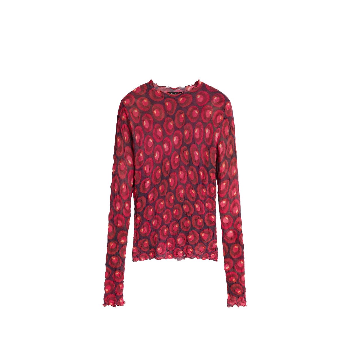 Pull imprimé 100 % coton rouge, DESIGUAL