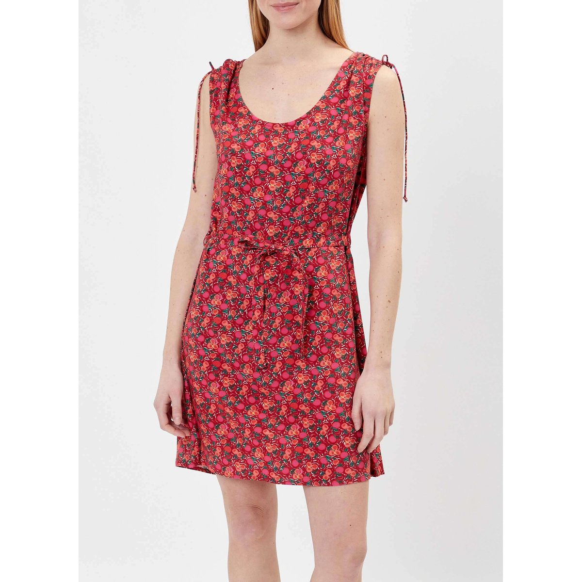 Robe imprimée ceinturée Ecovero WISTIA rose cherry, PRINCESSE NOMADE