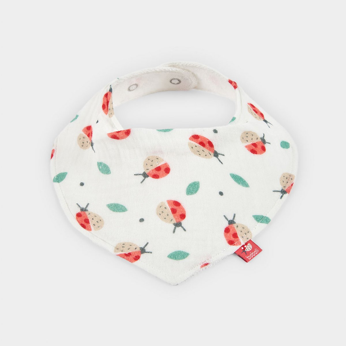 Pack de 2 bavoirs pour bébé en coton imprimé multicolore, BOBOLI