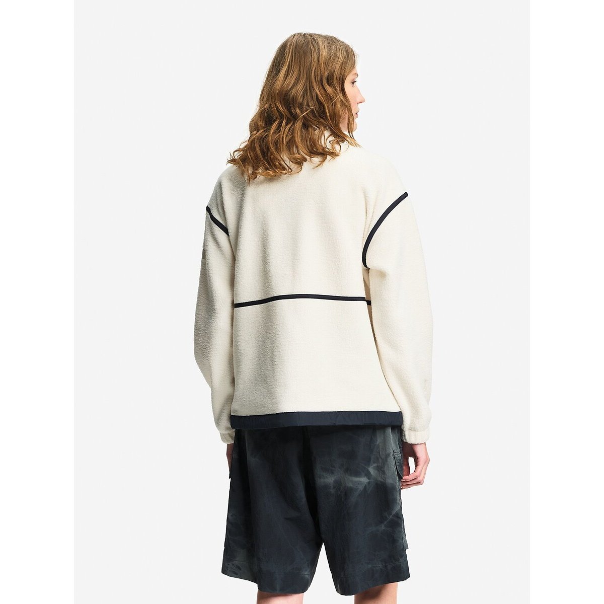 Veste teddy zippée en sherpa léger ecru, AIGLE