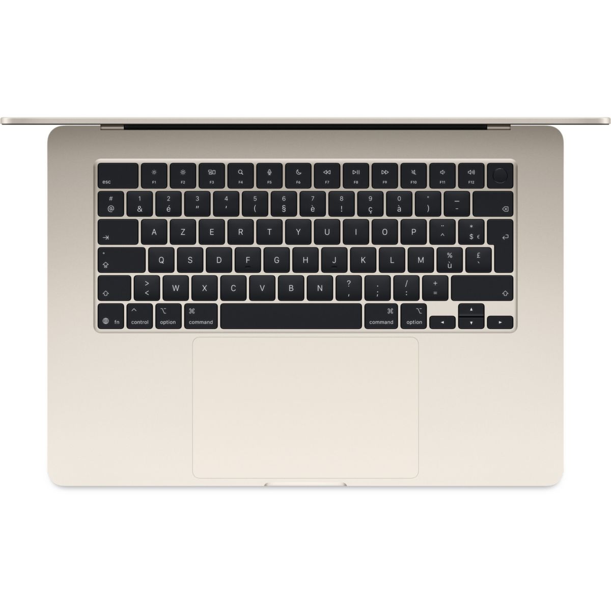 Ordinateur Apple Air 15" Puce M5 CPU 10 / GPU 10 coeurs Mémoire RAM 16Go Stockage 512Go SSD Lumière stellaire couleur unique, APPLE