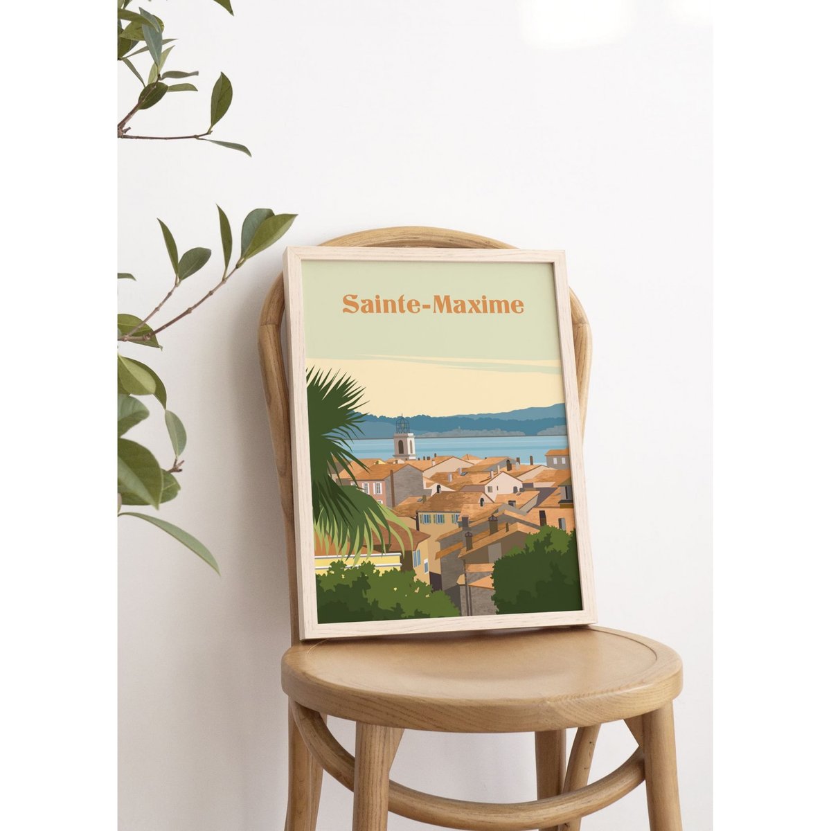 Affiche ville Sainte-Maxime blanc, L'AFFICHERIE