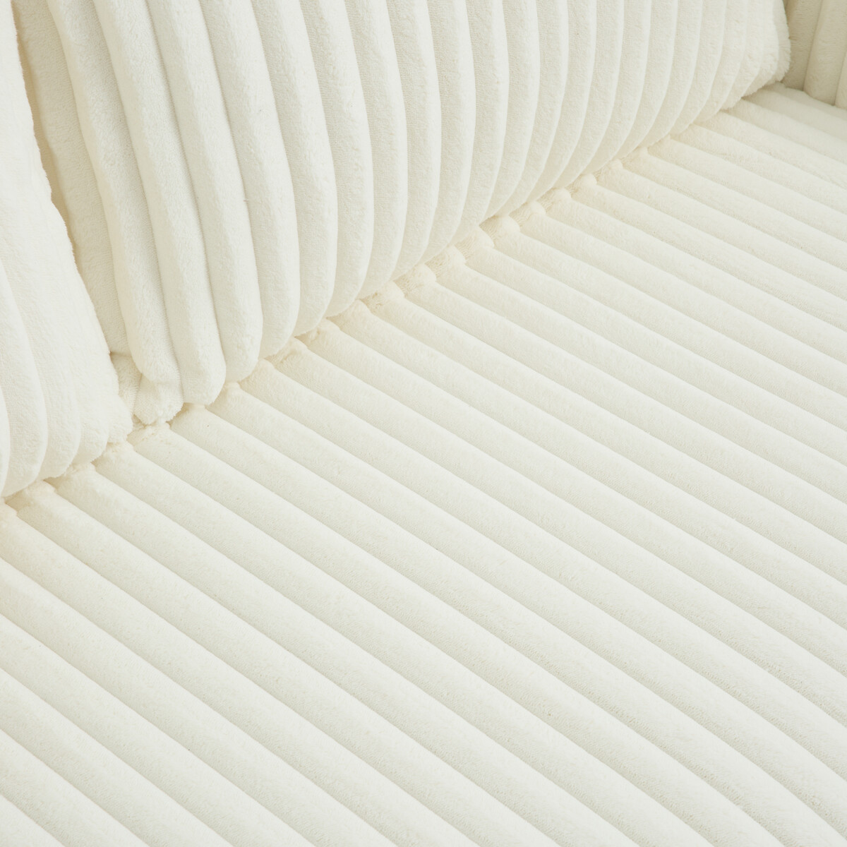 Sofá cama 2 plazas, terciopelo grosgrain, Cosico crudo, LA REDOUTE INTERIEURS