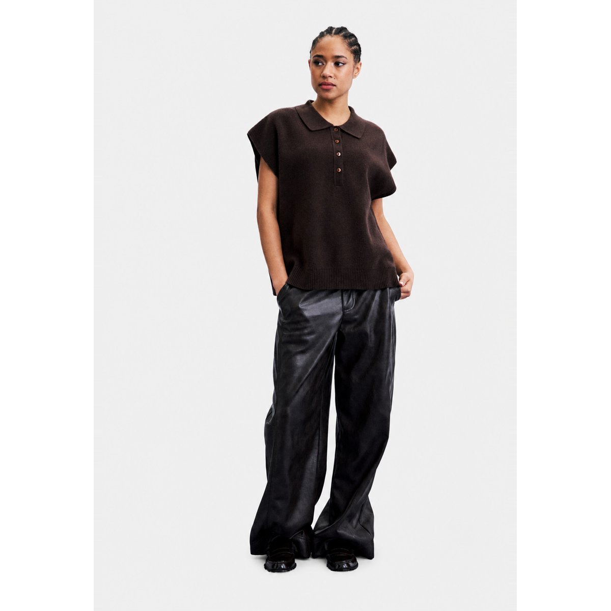 Pull Minthe en laine MINTHE marron glace, FRNCH