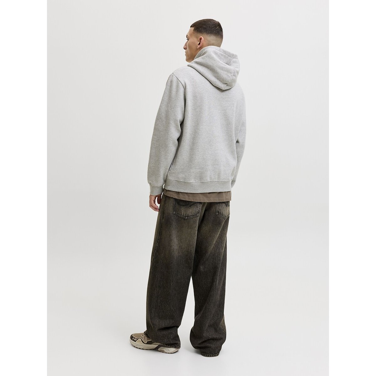 Fusion Hoodie light grey marl, JACK & JONES