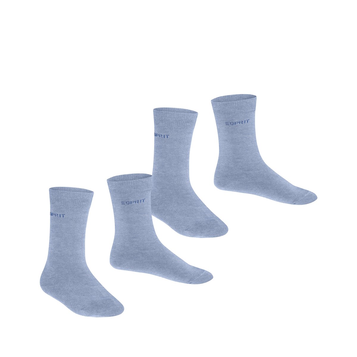 Chaussettes Foot Logo 2-Pack Opaque jeans mel. (6458), ESPRIT