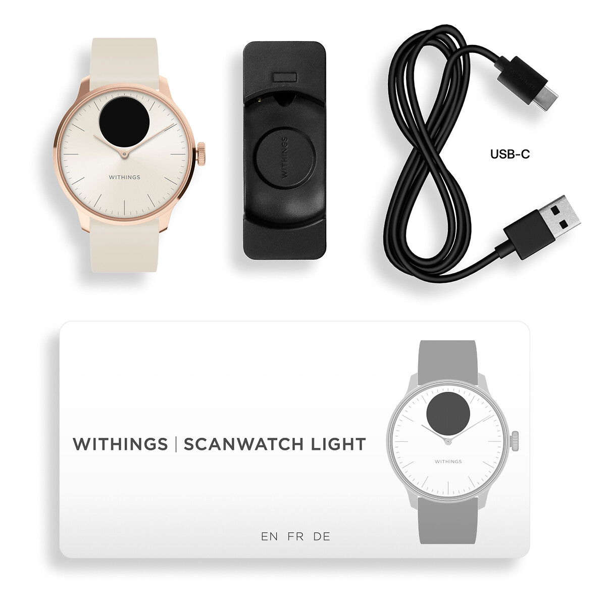 Montre connectée Scanwatch Light or rose, WITHINGS
