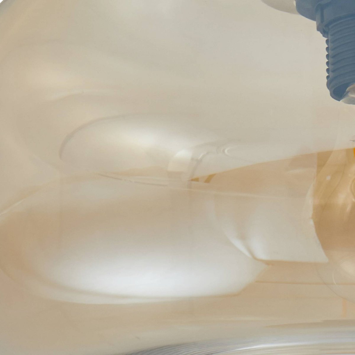 Plafonnier en verre, Hildur ambre, laiton, LINDBY