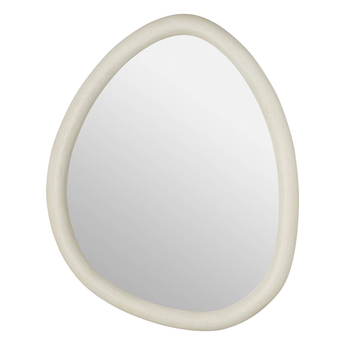 Miroir mural forme organique en bois CHESNI blanc, ATMOSPHERA