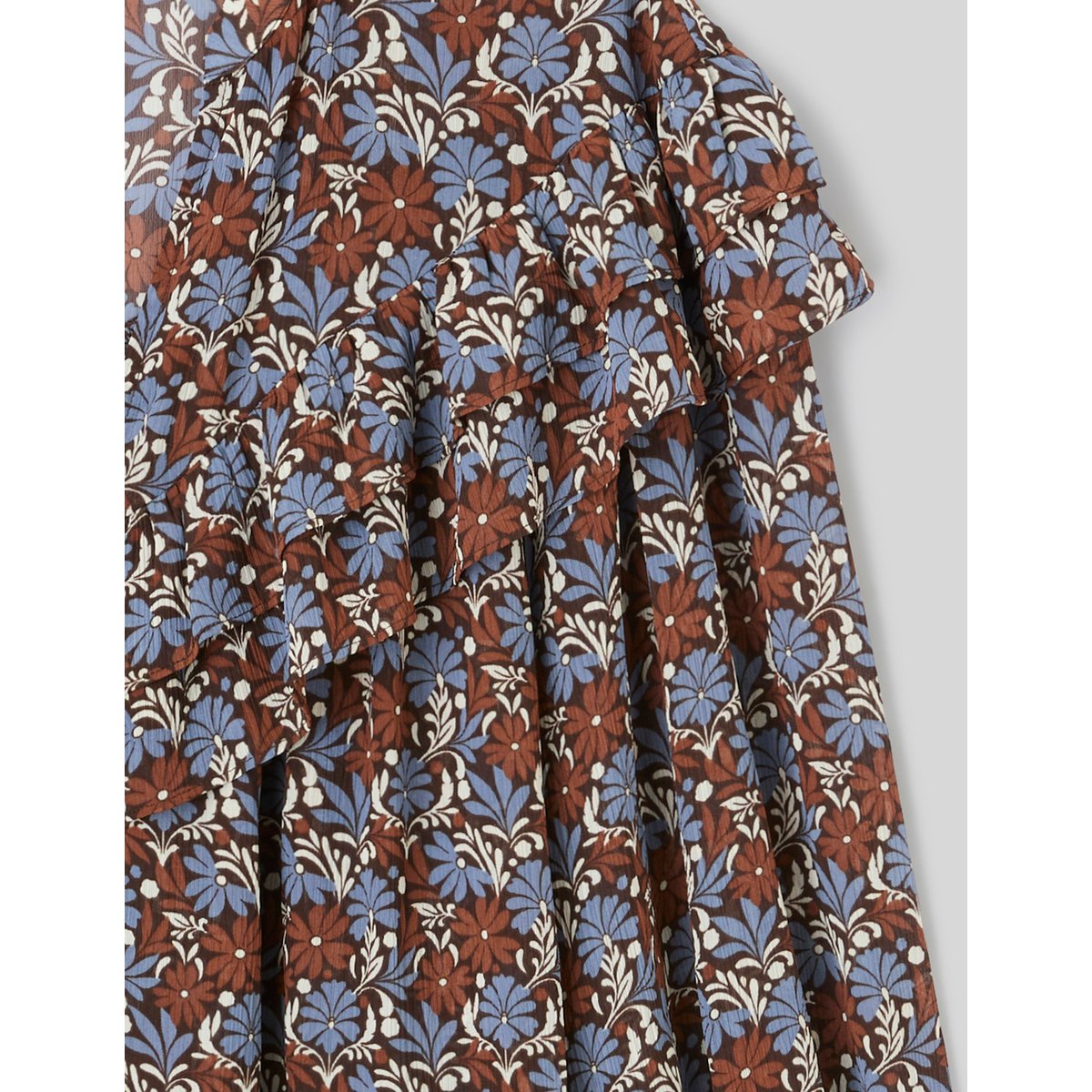 Blouse imprimée volantée multicolore, BZB