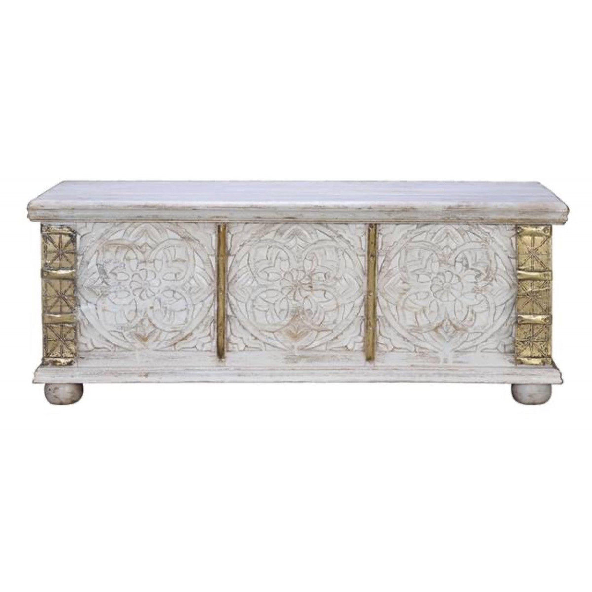 Coffre bronze blanc, DECORATION D’AUTREFOIS