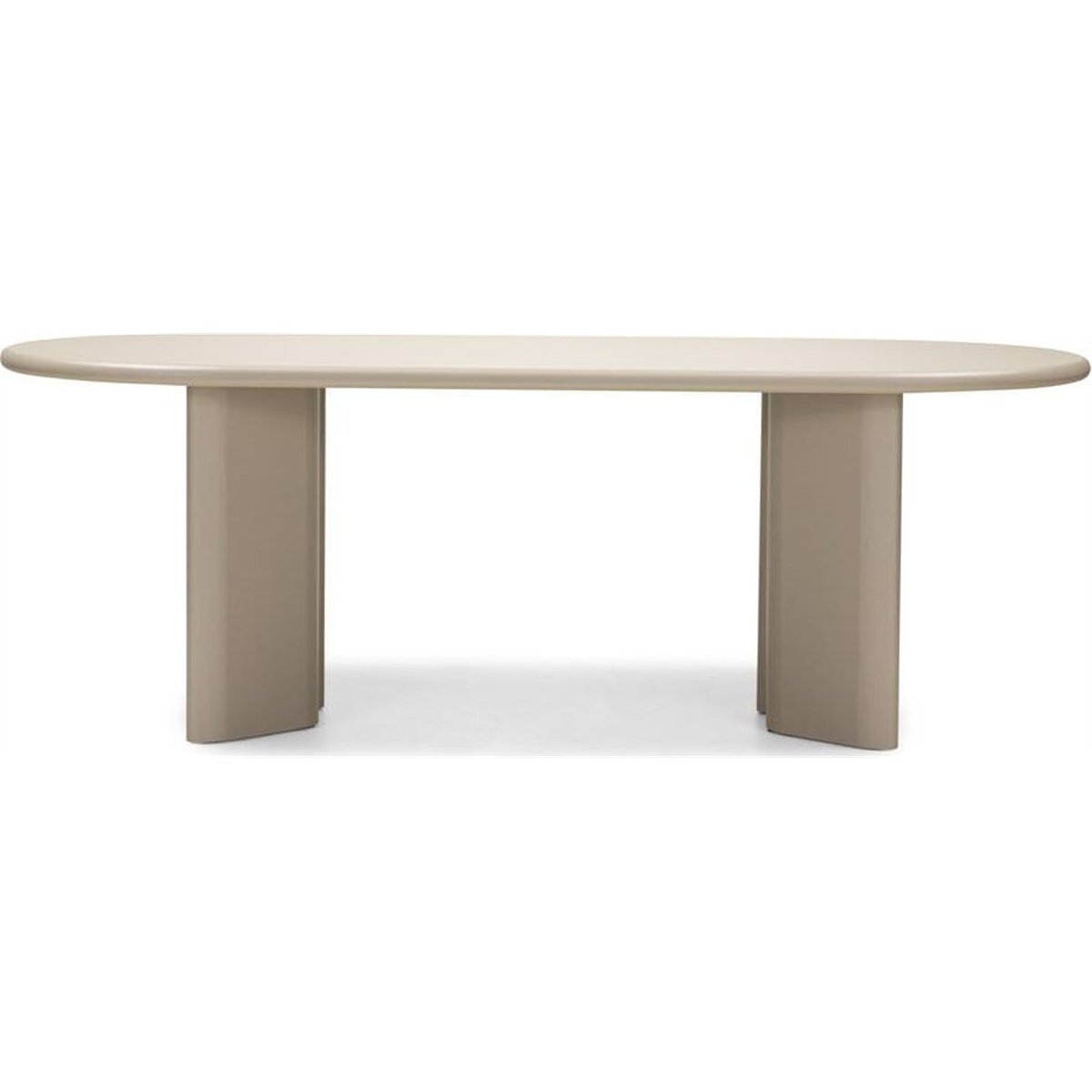 Table à manger ovale collection LOREN en bois beige foncé, RECOLLECTION
