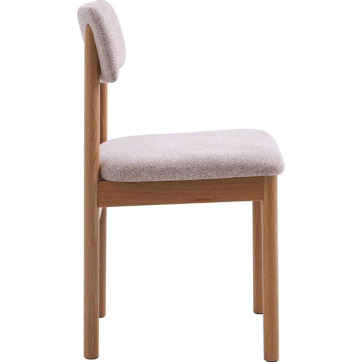 Chaise de salle à manger en bois bouclette beige bouclette et chêne naturel, RECOLLECTION