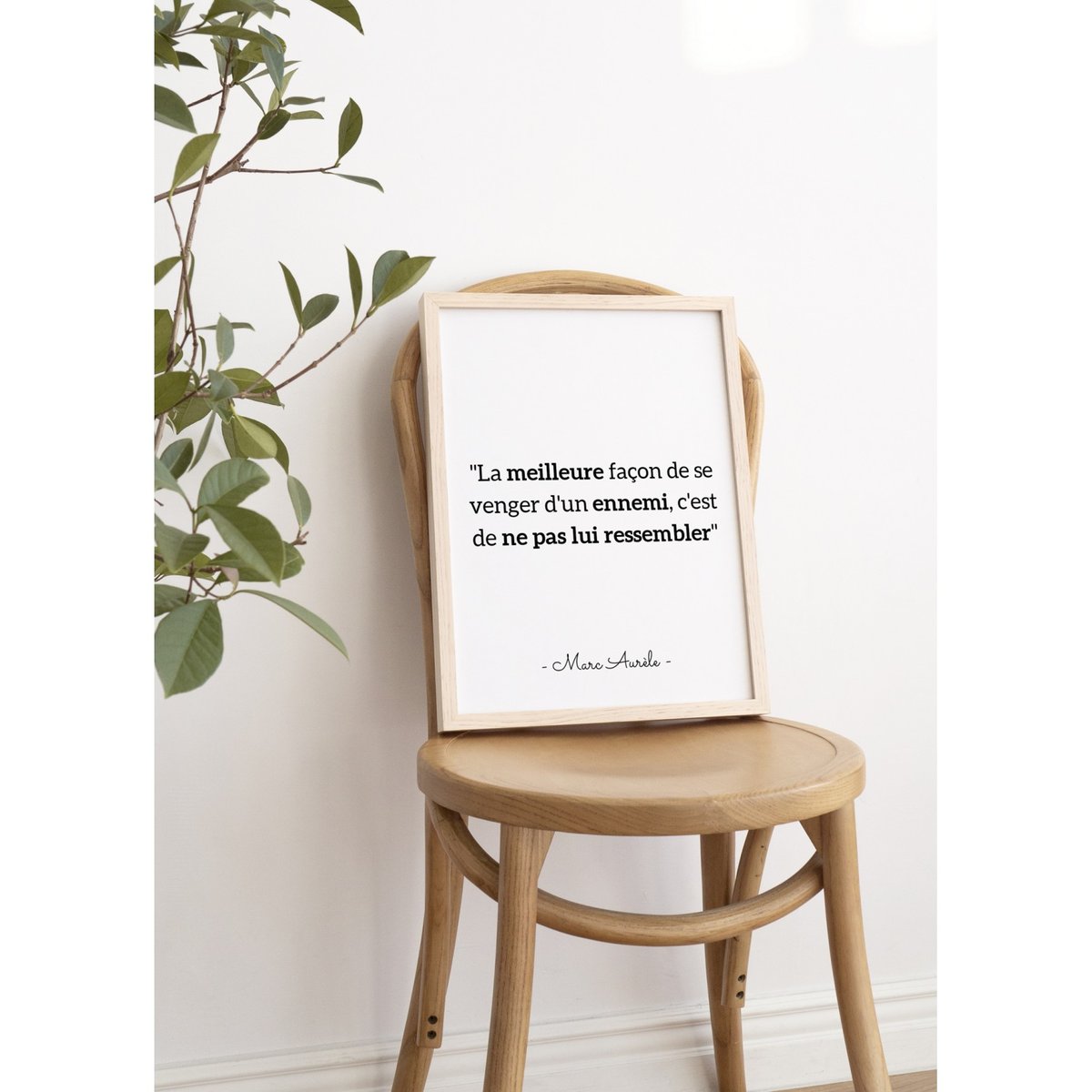 Affiche citation Marc Aurèle 'la meilleure façon...' blanc, L'AFFICHERIE