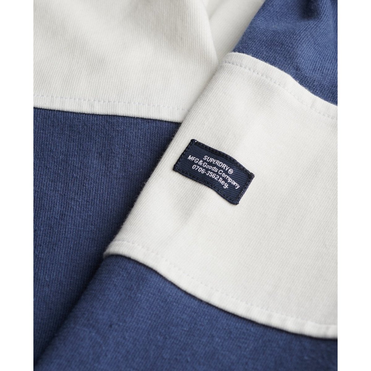 Polo Rugby Classique Demi-Zip bleu marine lauren/blanc, SUPERDRY