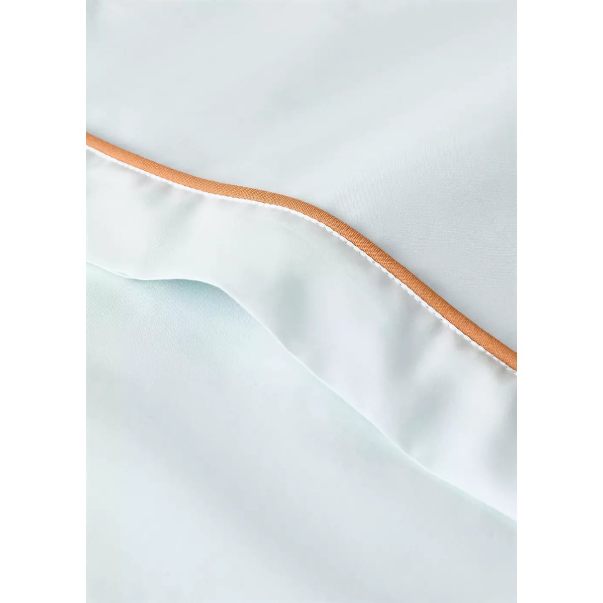 Taie d’oreiller enfant percale de coton réversible liseré en contraste 45x110 cm vert d´eau, MANGO HOME