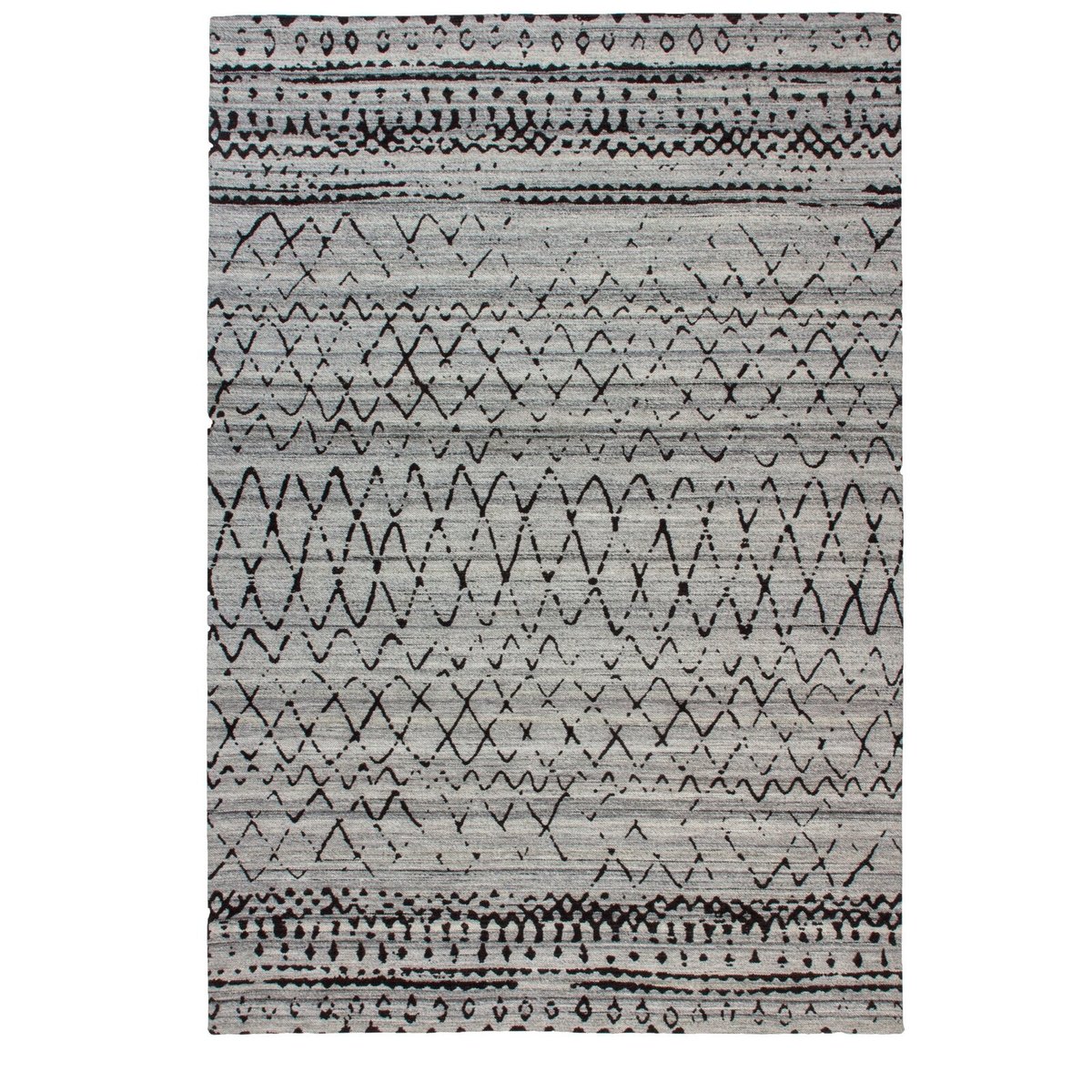 Tapis rectangulaire en laine PHOENIX blanc, gris, ARTE ESPINA