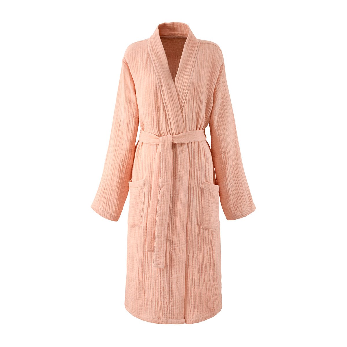 Peignoir long en gaze de coton,EGEE rose, DESFORGES