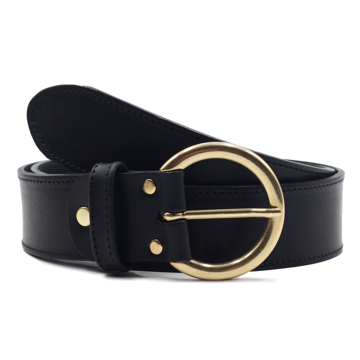 Ceinture Honfleur cuir daim noir, JULES & JENN