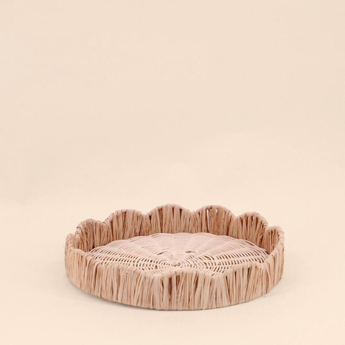 Plateau rond en rotin 30cm naturel, ORNAMI