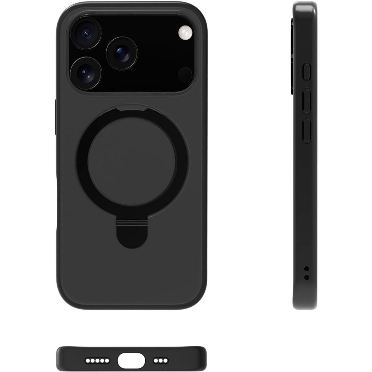 Coque iPhone 17 Pro Magnétique stand couleur unique, ADEQWAT