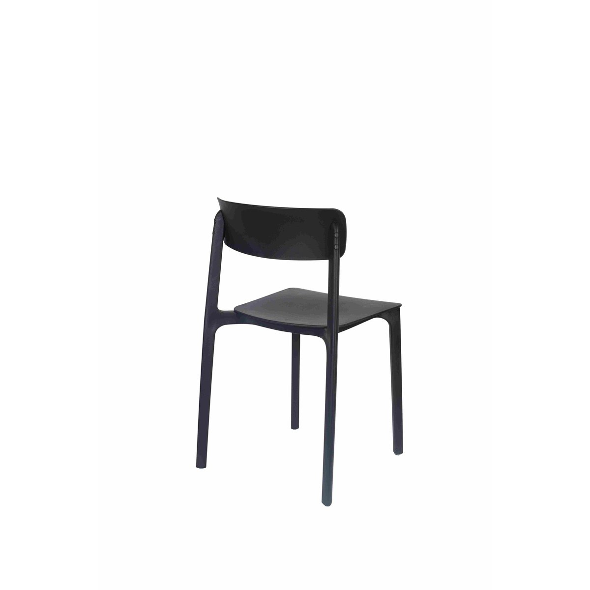 Chaise de salle à manger empilable (lot de 4), CLIVE noir, BOITE A DESIGN