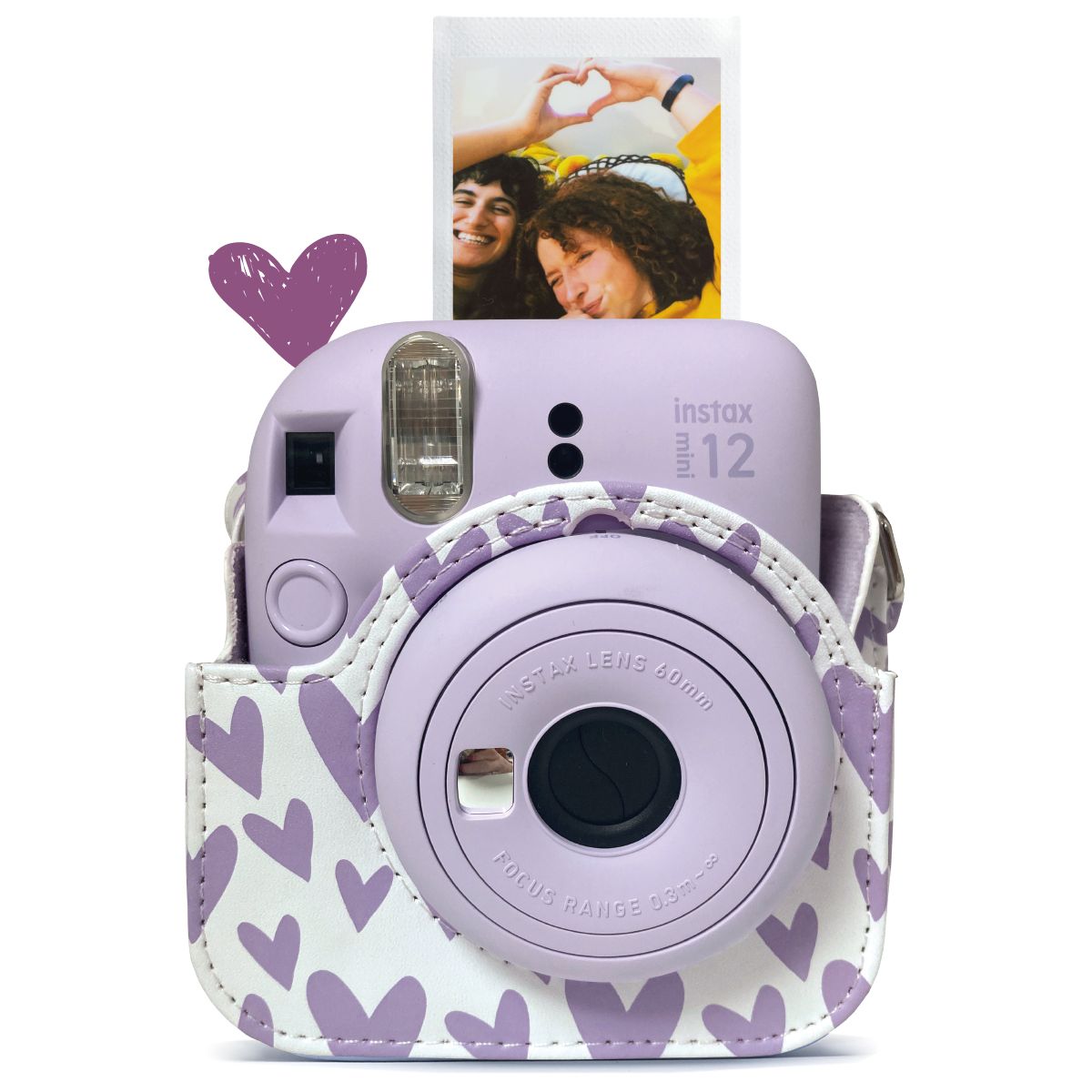Appareil photo Instantané Intax Mini 12 Lilas Pack iconique Love couleur unique, FUJIFILM