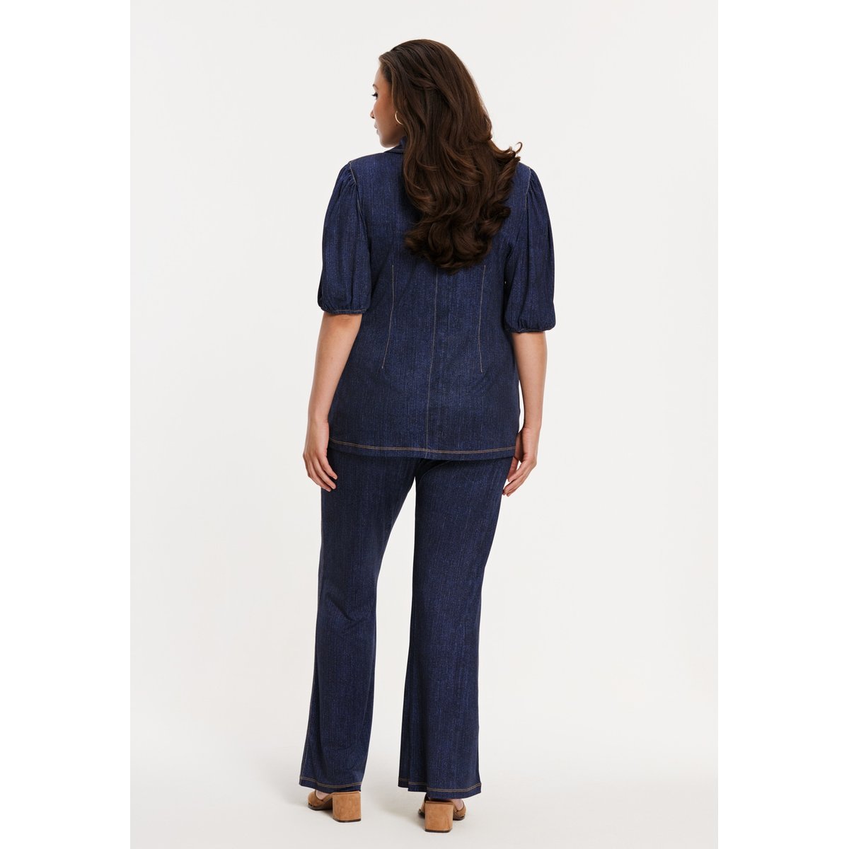 Pantalon Flare Fit bleu, YOEK