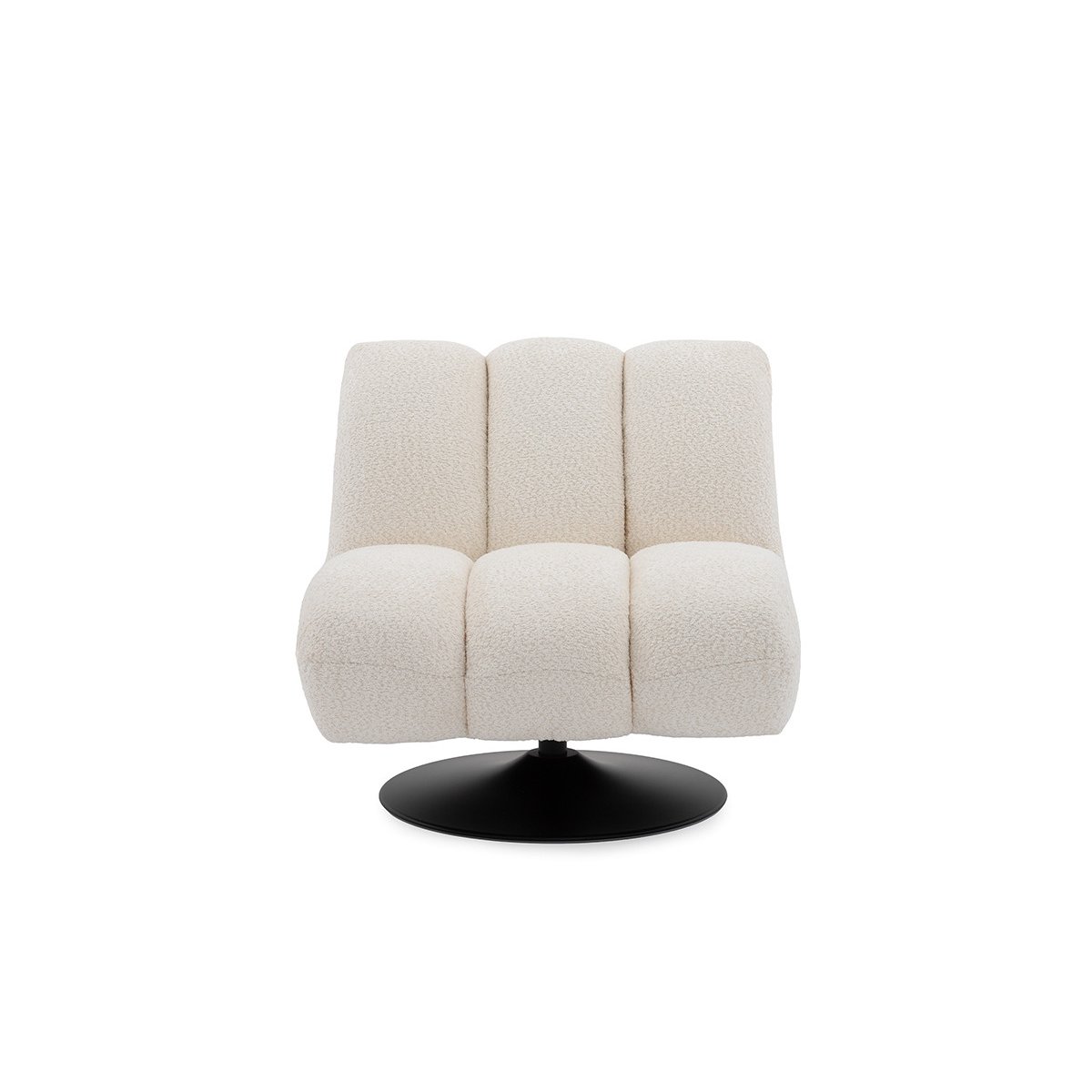 Fauteuil tissu bouclette, JANISSAIRE blanc, BOBOCHIC