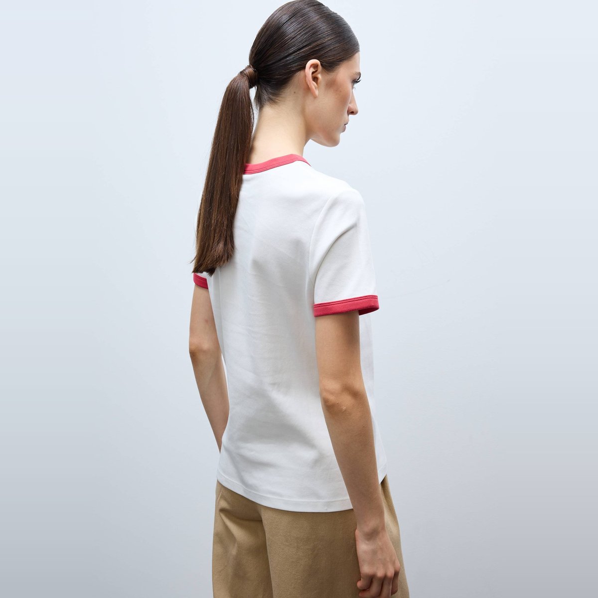 T-shirt à manches courtes avec imprimé placé en coton BIO GOTS ecru, MONOPRIX