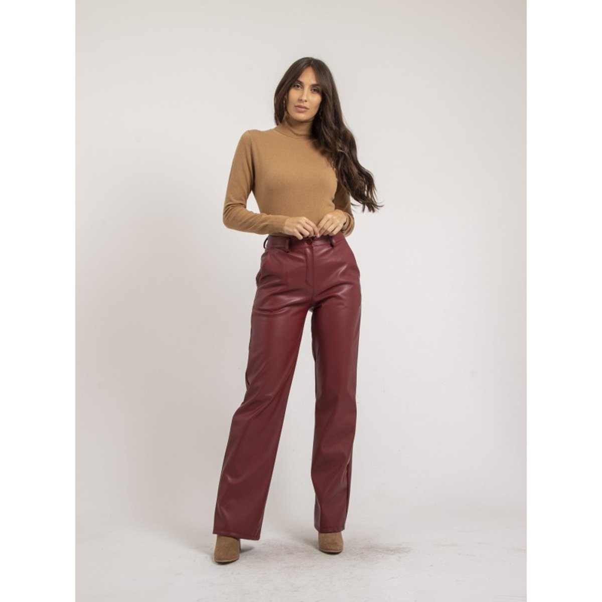 Pull Col Roulé Kobina beige, DONA LISA