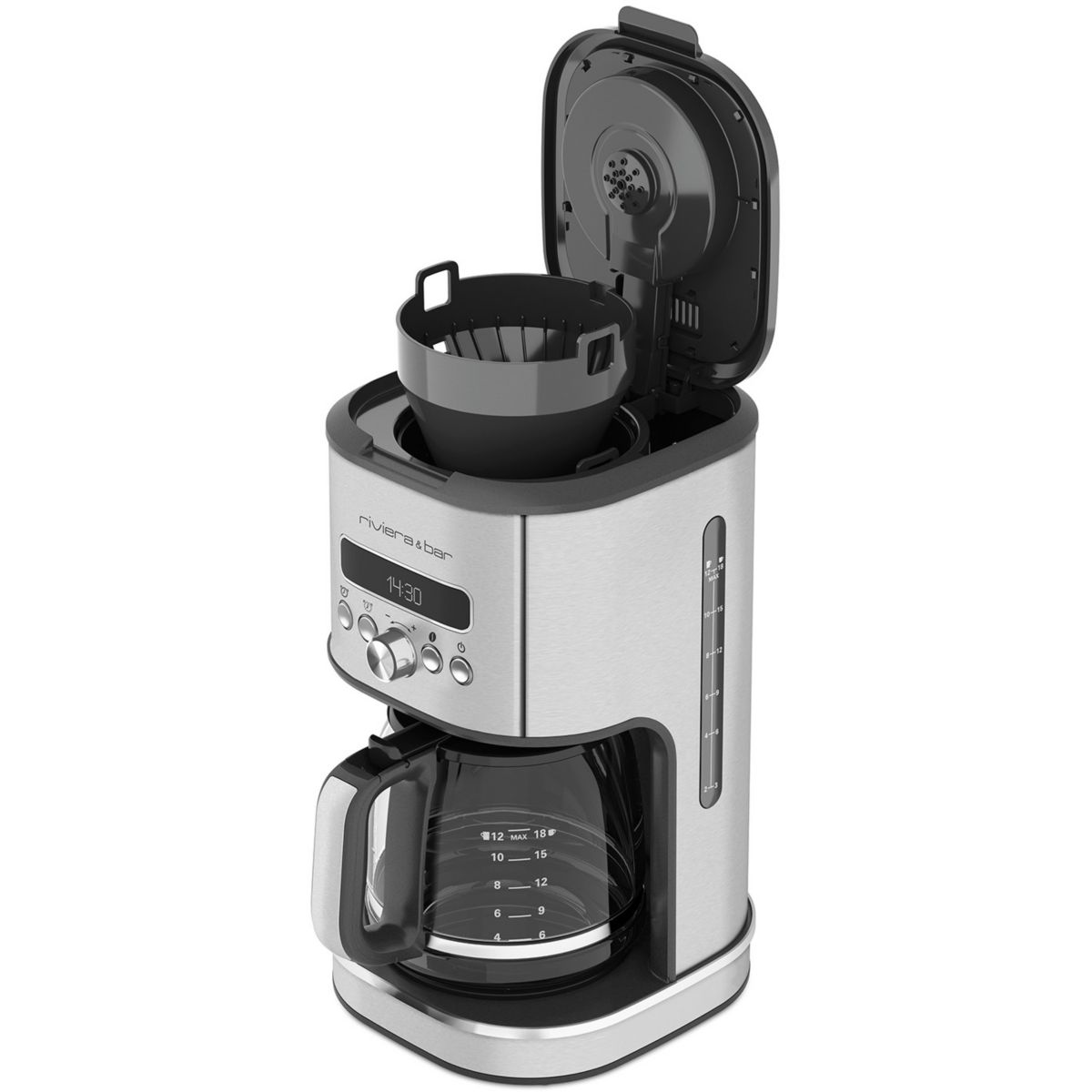 Cafetière programmable BCF570 gris, RIVIERA & BAR