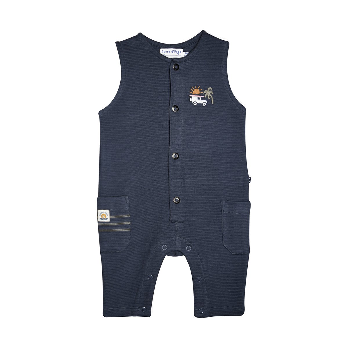 Ensemble t-shirt et salopette ruiz bleu, SUCRE D'ORGE