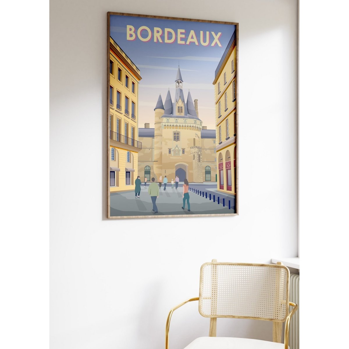 Affiche ville Bordeaux 3 blanc, L'AFFICHERIE