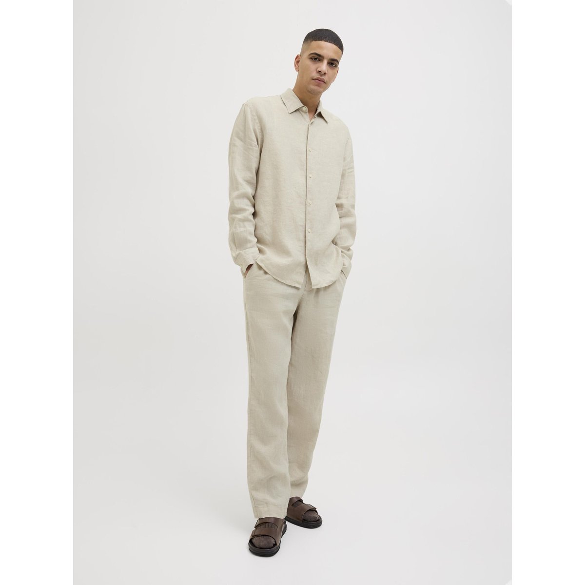 Chemise À Boutons grise - silver lining 1, JACK & JONES