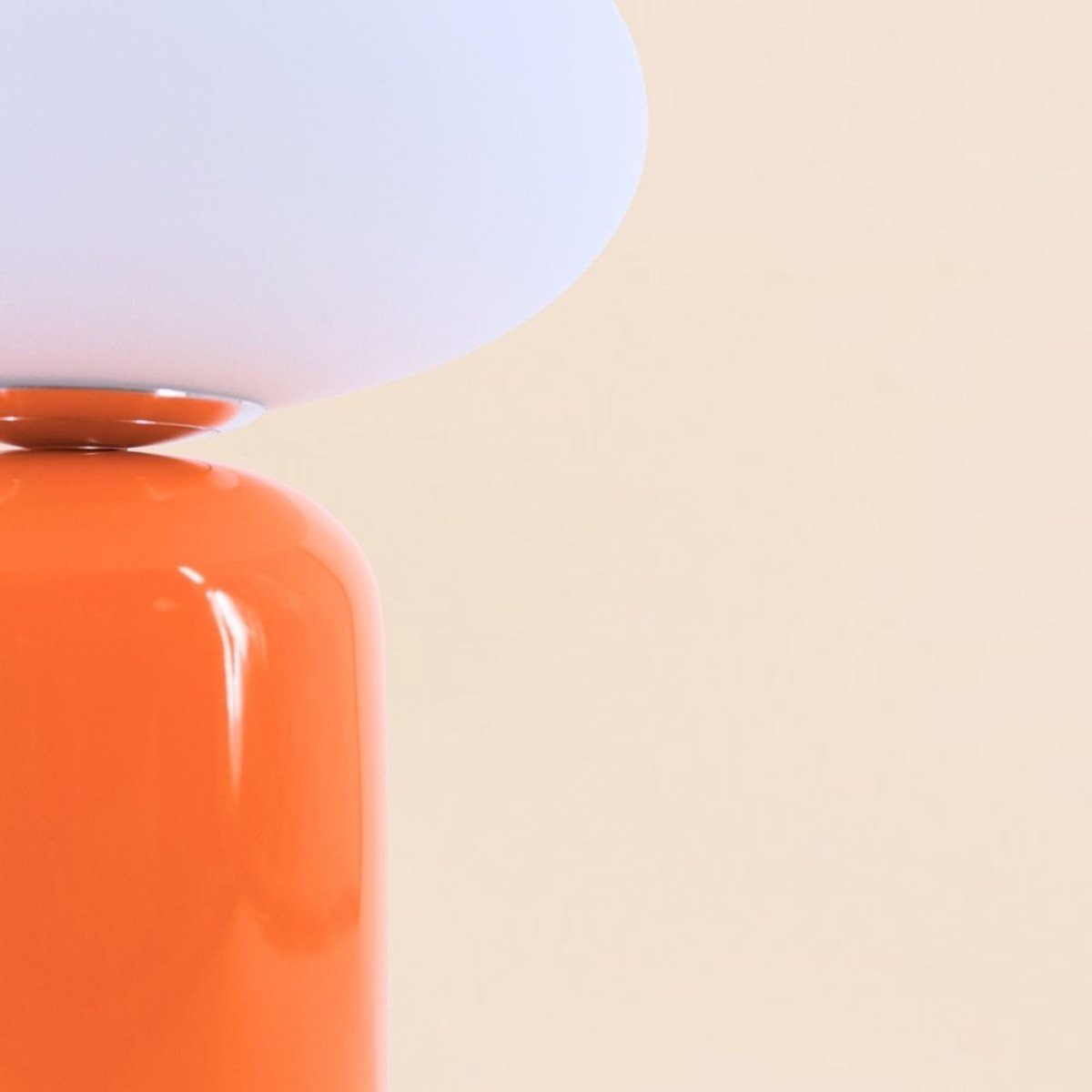 Lampe à poser design en céramique 43cm orange, ORNAMI